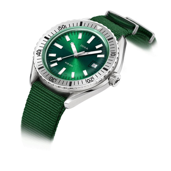 Doxa SUB 200 Sea Emerald 42mm Automatic NATO Strap Watch