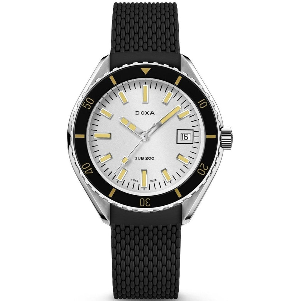 Doxa SUB 200 Searambler Rubber Watch, White