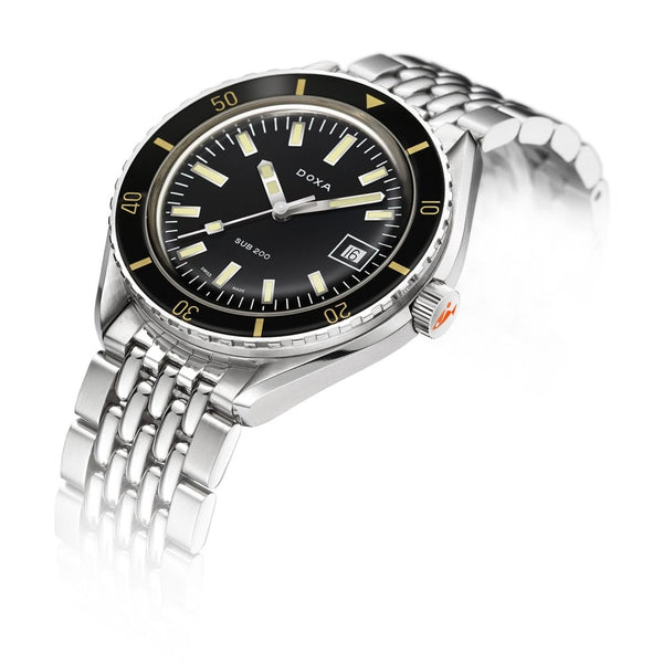 Doxa SUB 200 Sharkhunter Bracelet Watch, Black