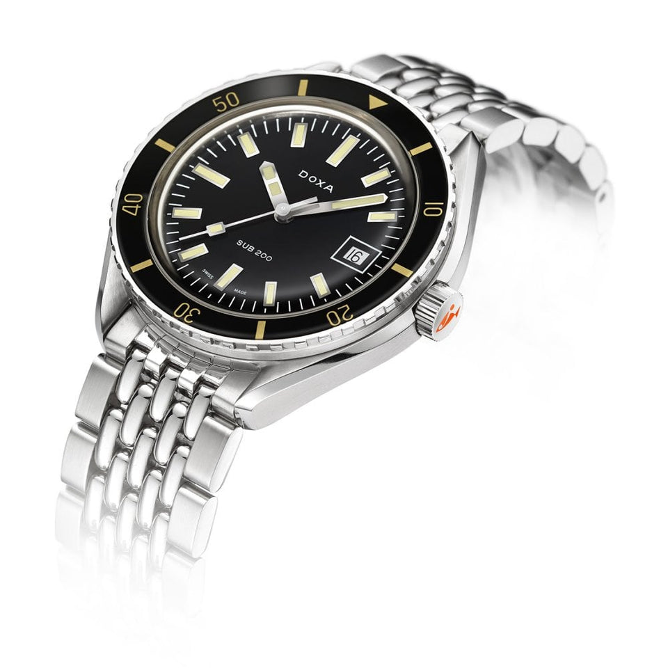 Doxa SUB 200 Sharkhunter Bracelet Watch, Black