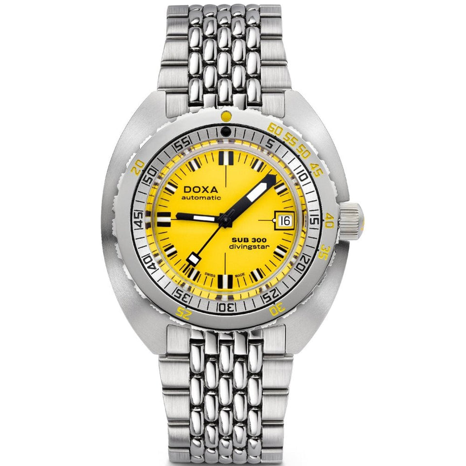 Doxa SUB 300 SS Divingstar Bracelet Watch, Yellow
