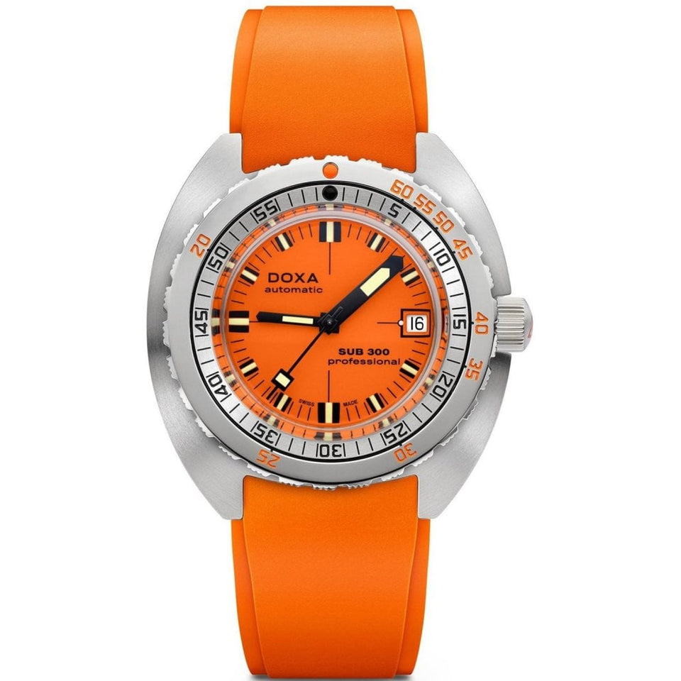 Doxa SUB 300 SS Professional Rubber Watch, Orange