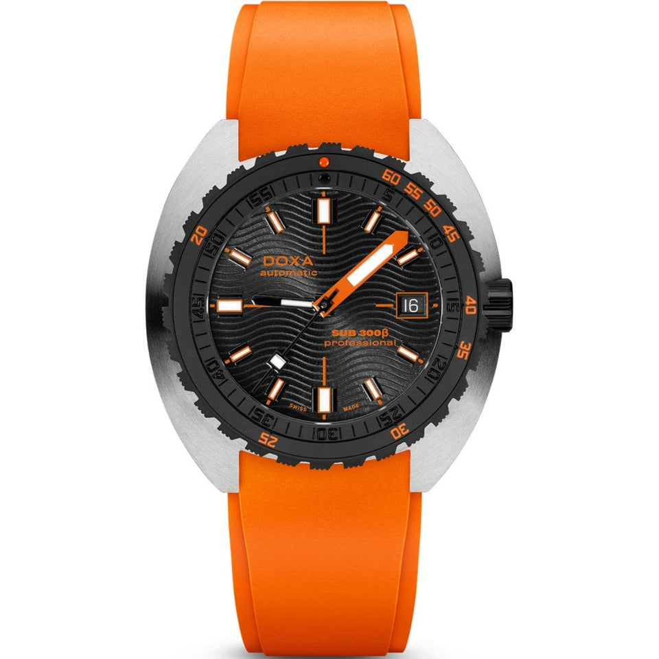 Doxa SUB 300β Professional Orange Rubber Strap Watch