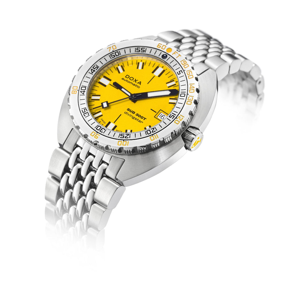 Doxa SUB 300T Divingstar Bracelet Watch, Yellow