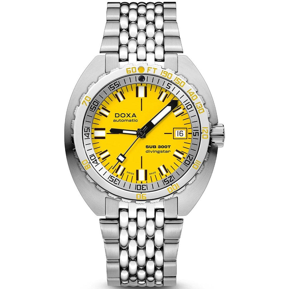 Doxa SUB 300T Divingstar Bracelet Watch, Yellow