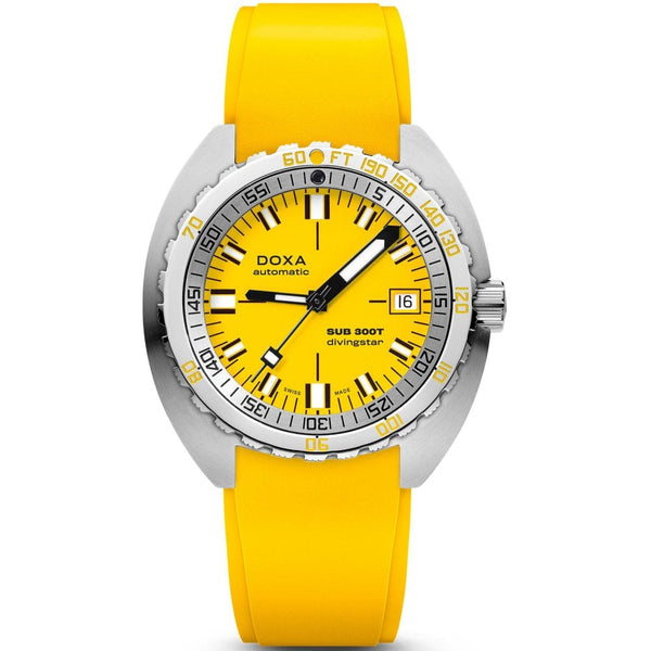 Doxa SUB 300T Divingstar Rubber Watch, Yellow