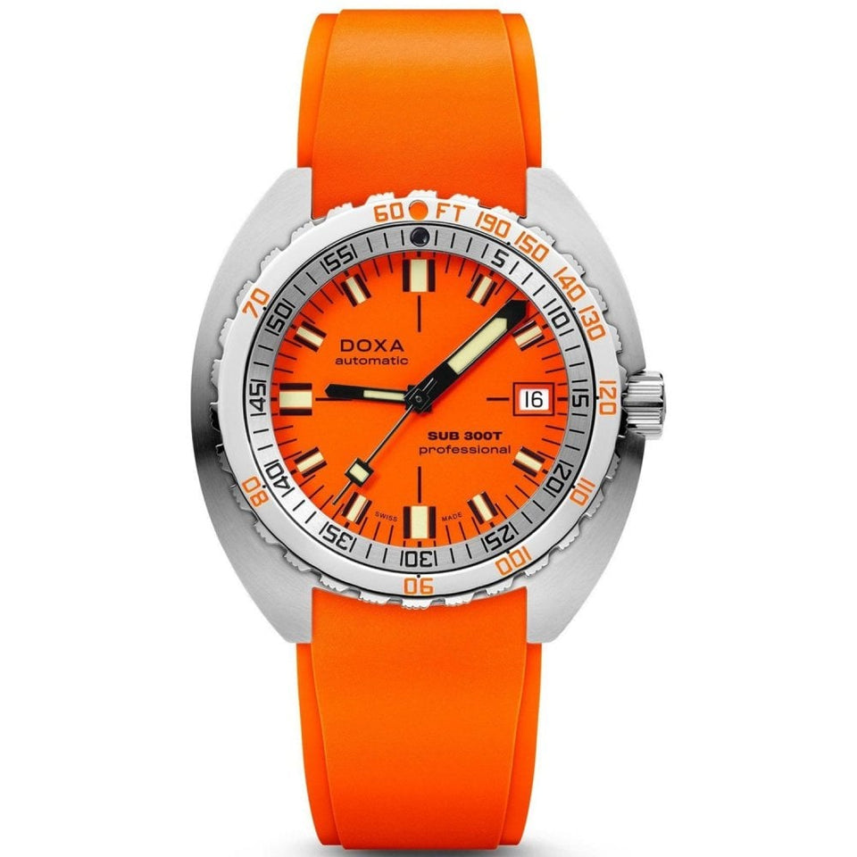 Doxa SUB 300T Professional Rubber Watch, Orange