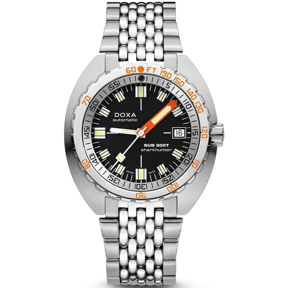 Doxa SUB 300T Sharkhunter Bracelet Watch, Black
