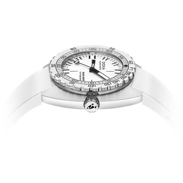 Doxa SUB 300T Whitepearl Rubber Watch, White