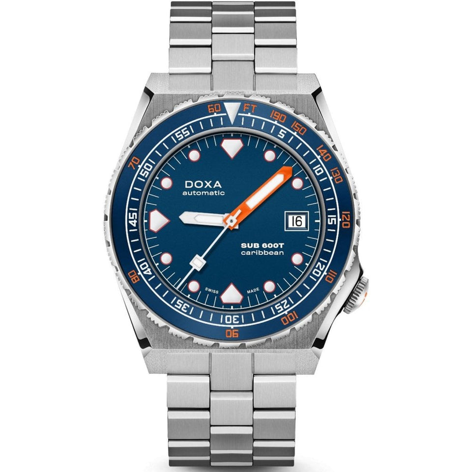 Doxa SUB 600T Caribbean Ceramic Bracelet Watch, Blue
