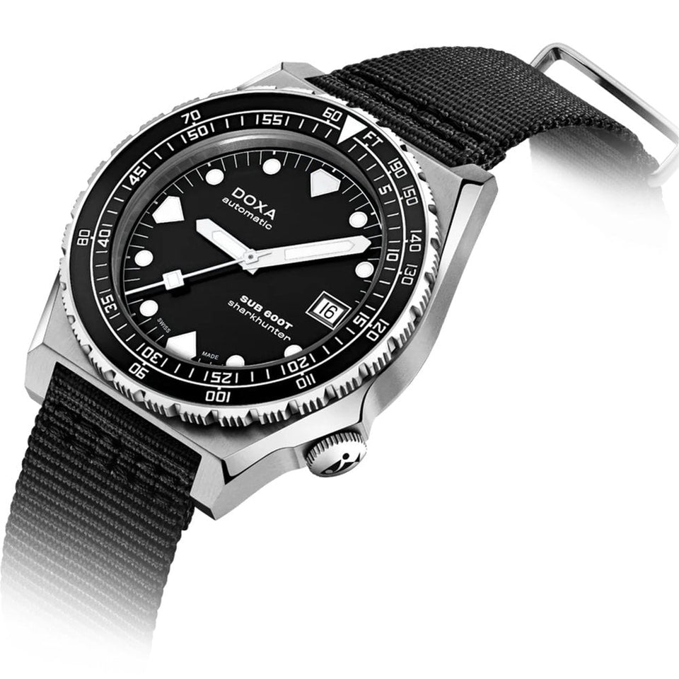Doxa SUB 600T Sharkhunter B&W Automatic NATO Watch