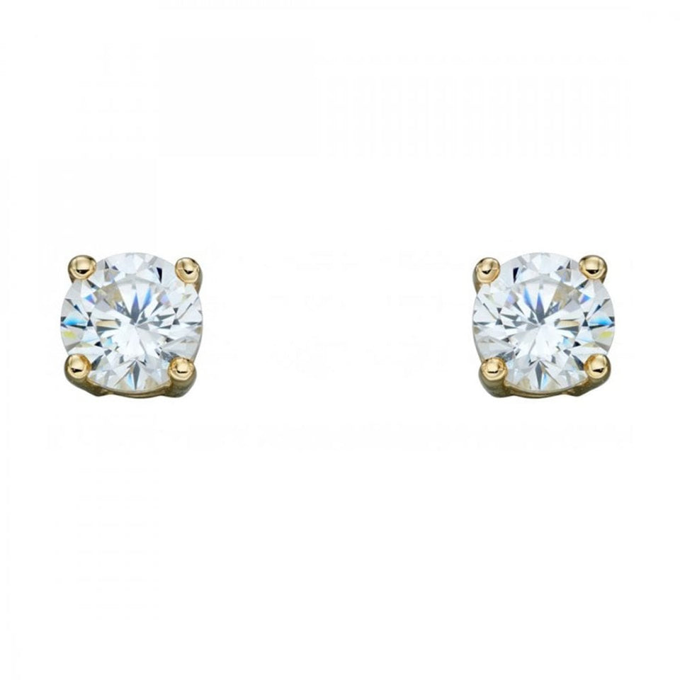 Francis & Gaye 9ct Gold April Birthstone Earrings - Cubic Zirconia