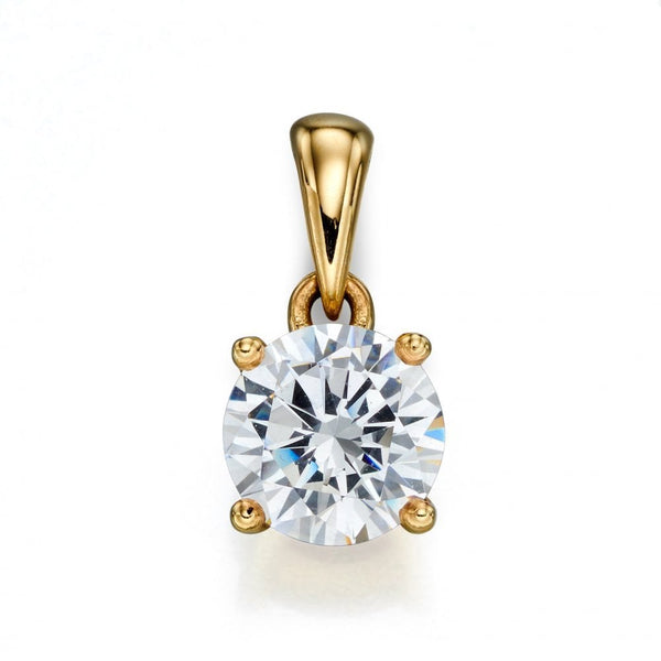 Francis & Gaye 9ct Gold April Birthstone Pendant - Cubic Zirconia