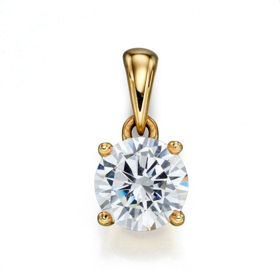 Francis & Gaye 9ct Gold April Birthstone Pendant - Cubic Zirconia