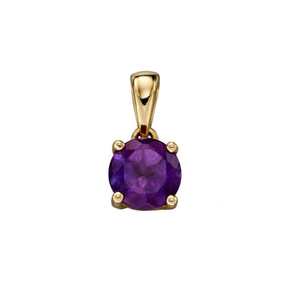 Francis & Gaye 9ct Gold February Birthstone Pendant - Amethyst