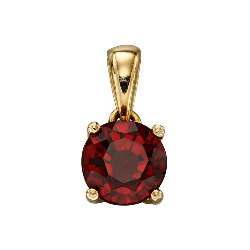 Francis & Gaye 9ct Gold January Birthstone Pendant - Garnet