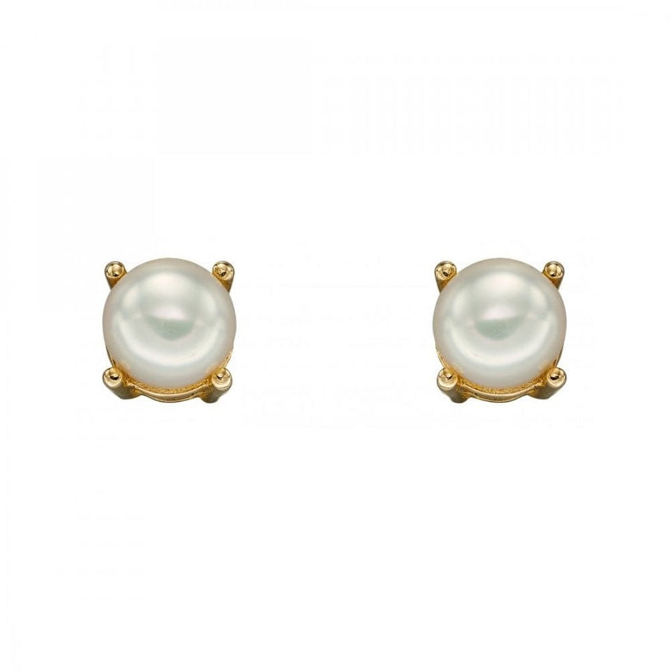 Francis & Gaye 9ct Gold June Birthstone Earrings - Pearl