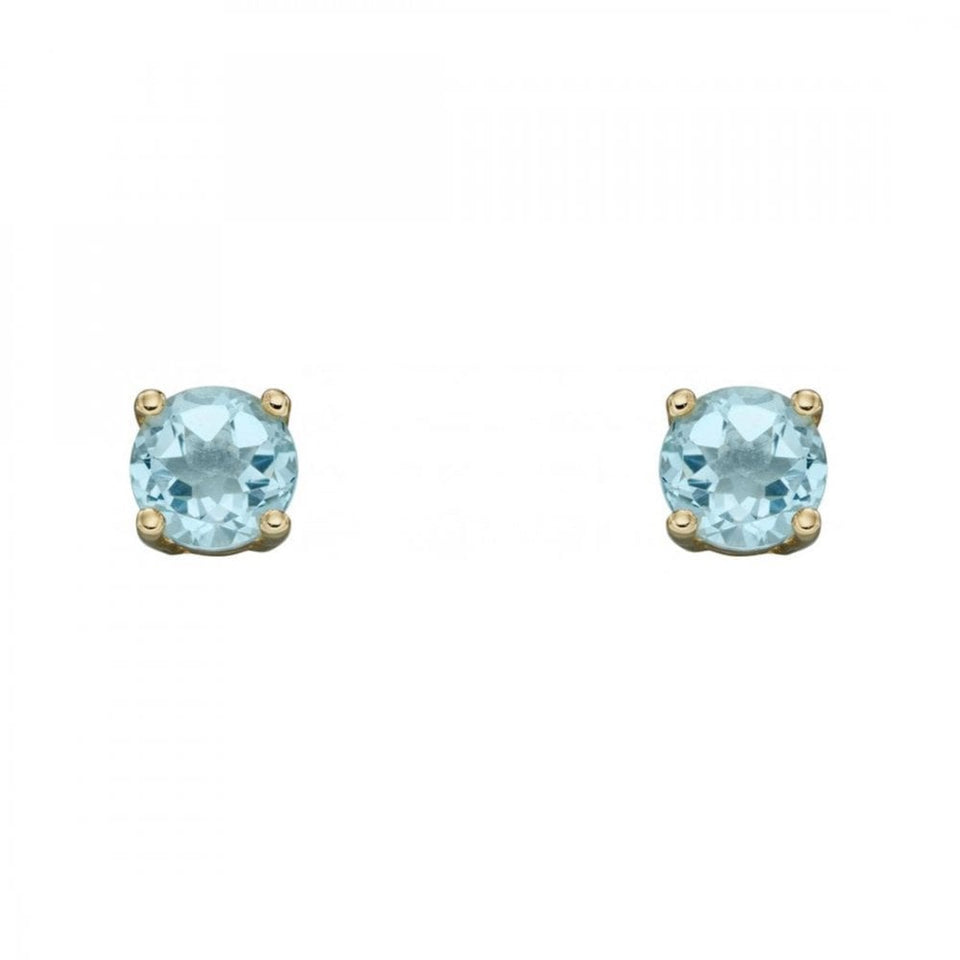 Francis & Gaye 9ct Gold March Birthstone Earrings - Aquamarine