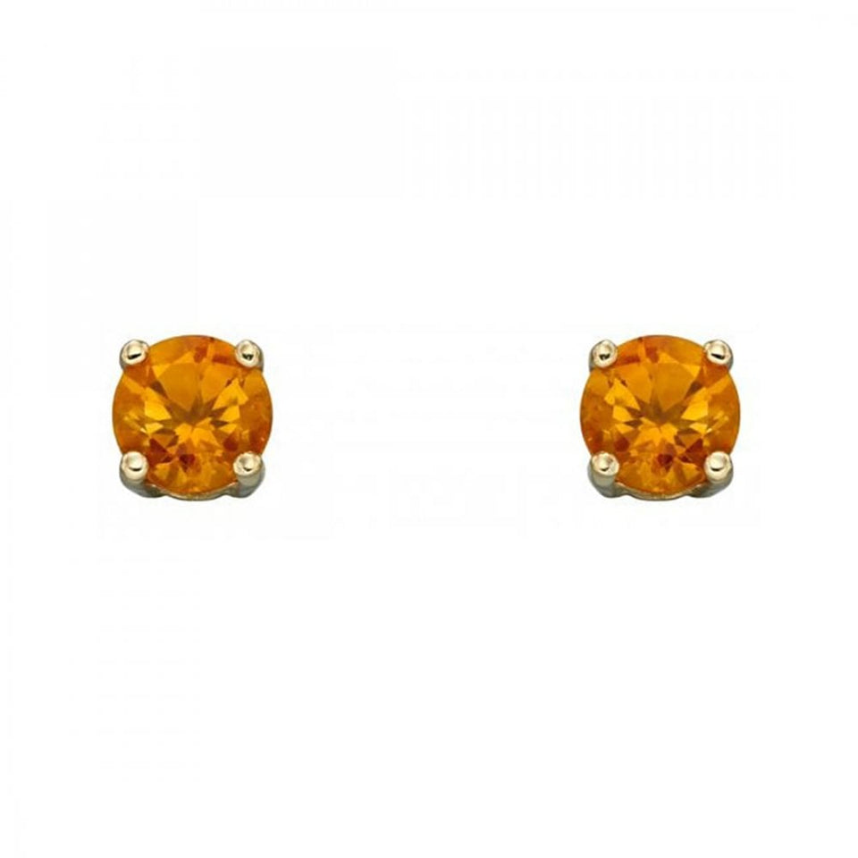 Francis & Gaye 9ct Gold November Birthstone Earrings - Citrine