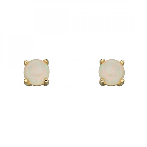 Francis & Gaye 9ct Gold October Birthstone Earrings - Opal