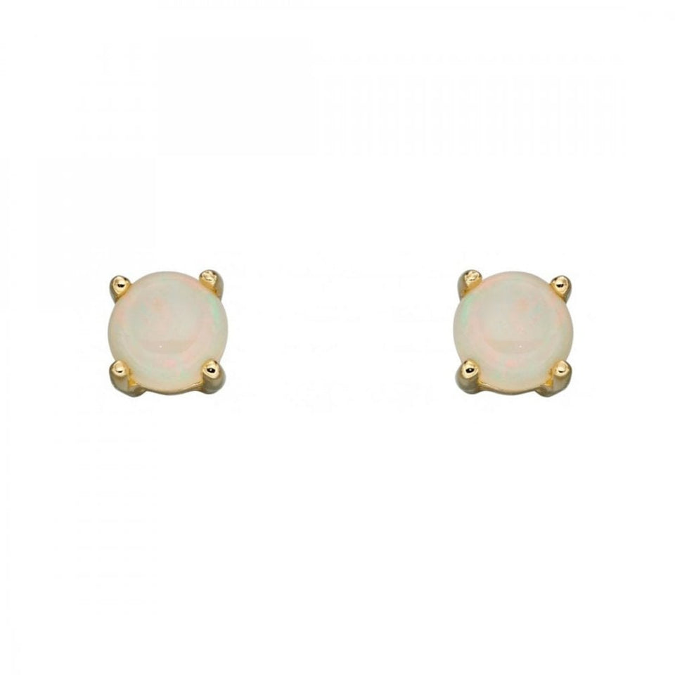 Francis & Gaye 9ct Gold October Birthstone Earrings - Opal