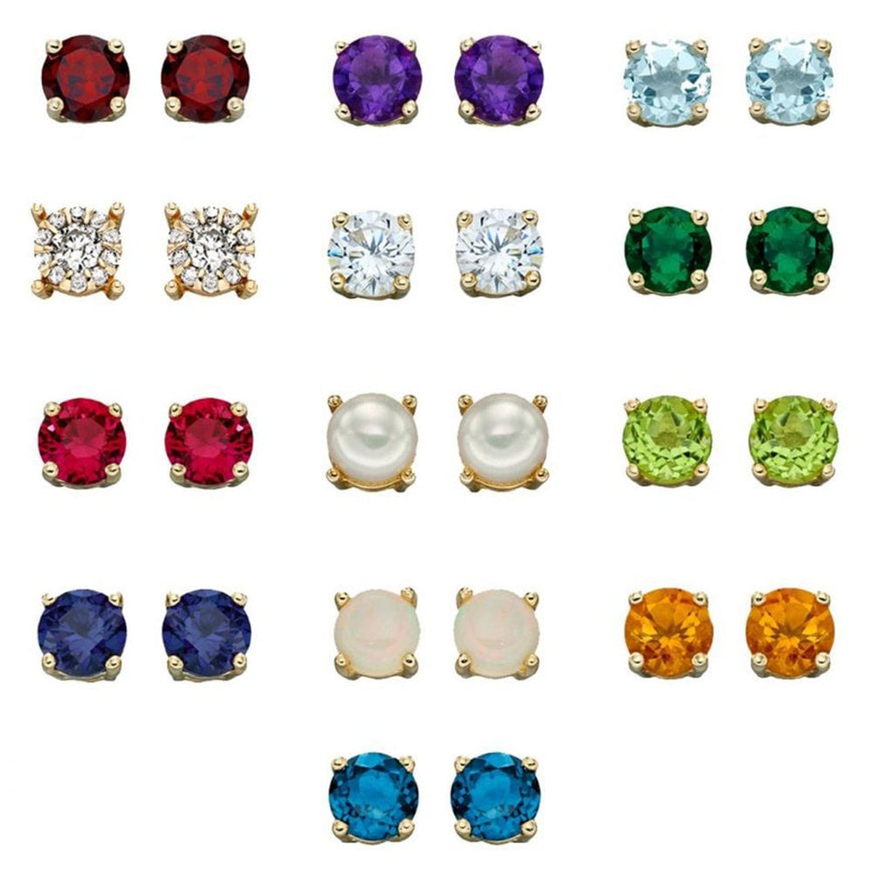 Francis & Gaye 9ct Gold October Birthstone Earrings - Opal