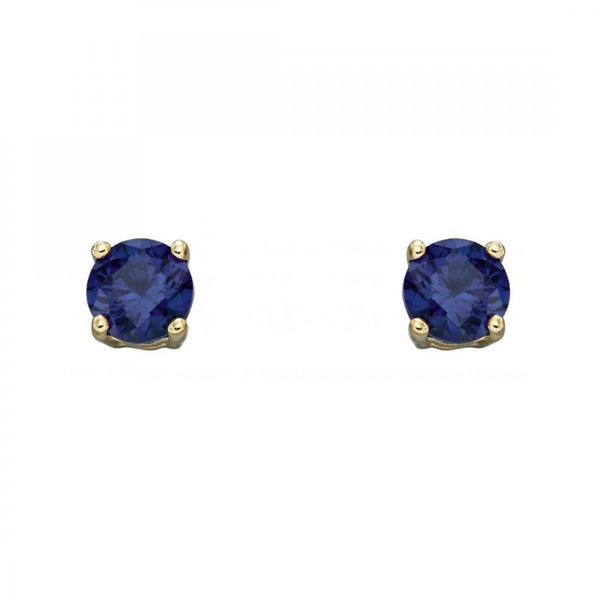Francis & Gaye 9ct Gold September Birthstone Earrings - Created Sapphire