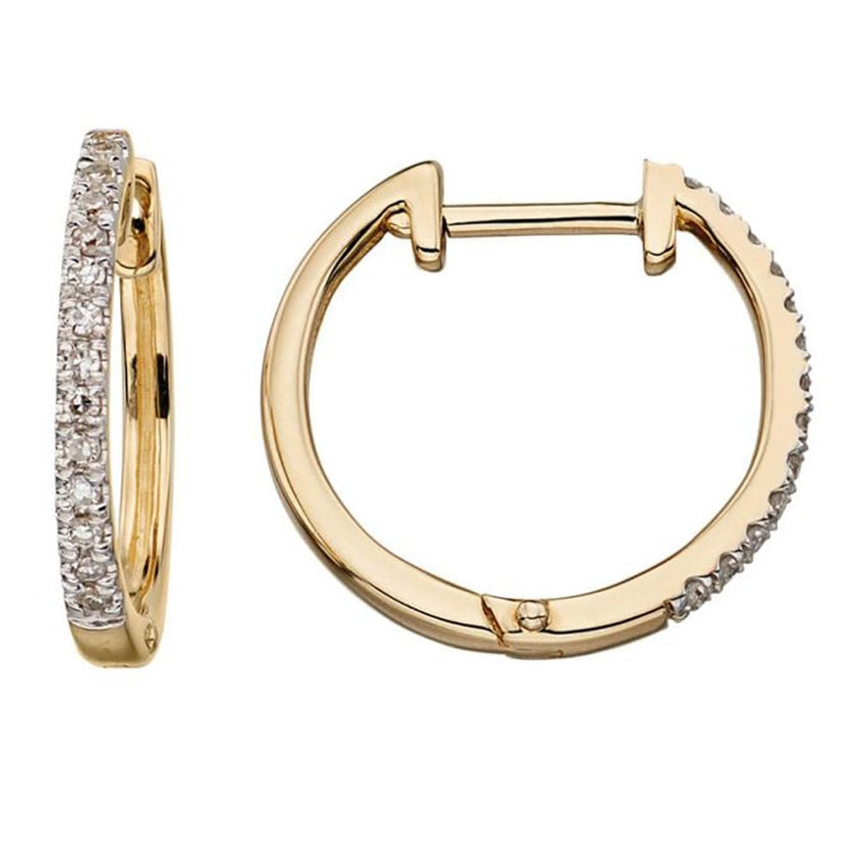 Francis & Gaye 9ct Yellow Gold Diamond Earring Huggies
