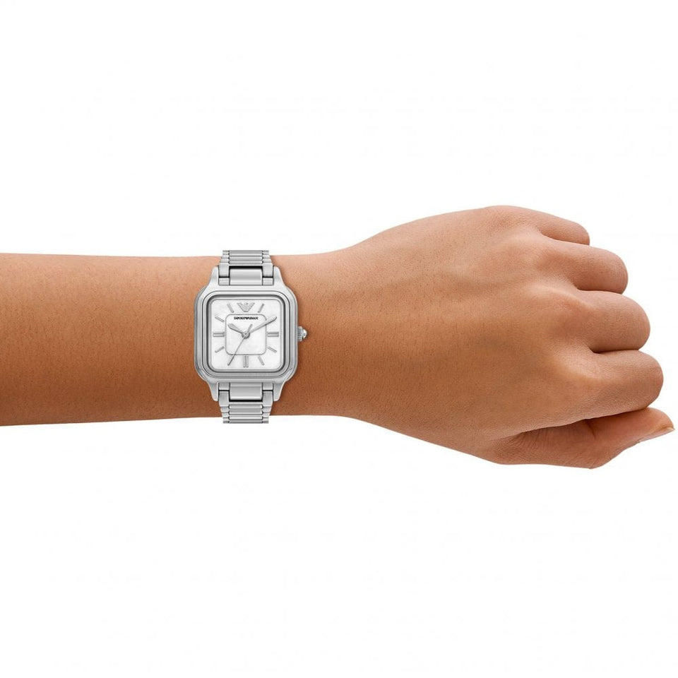 Emporio Armani Ladies Cecilia 35mm Mother Of Pearl Dial Watch