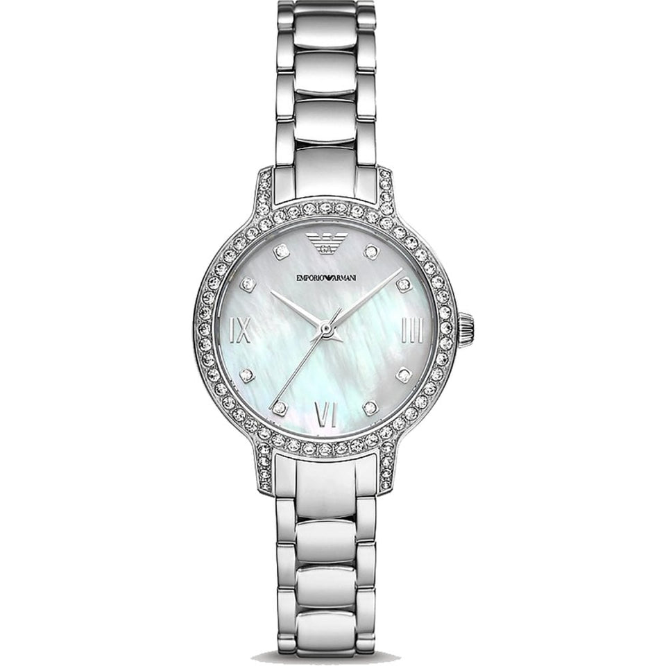 Emporio Armani Ladies Cleo 32mm Mother of Pearl Dial Watch