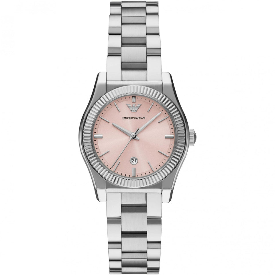 Emporio Armani Ladies Federica 32mm Pink Dial Bracelet Watch