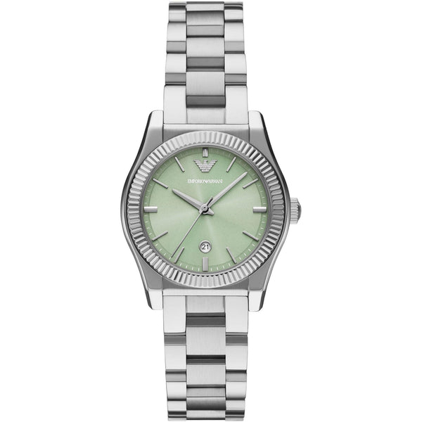 Emporio Armani Ladies Federica Green Dial 32mm Bracelet Watch