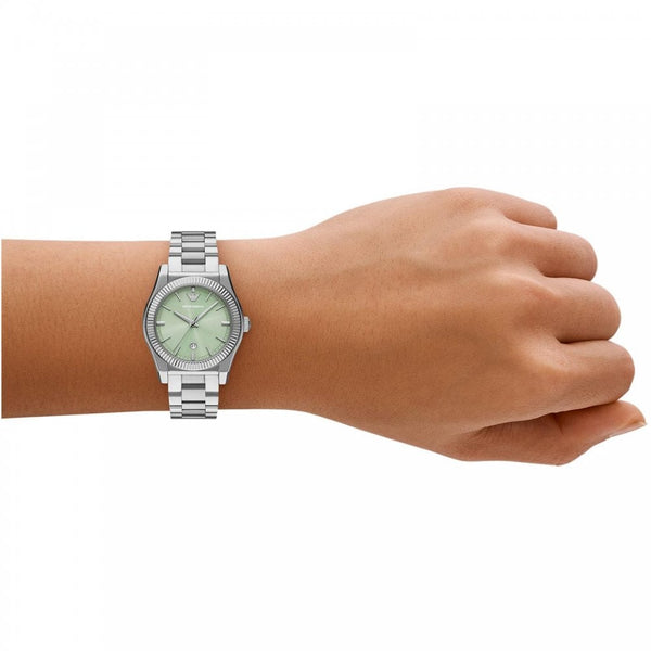 Emporio Armani Ladies Federica Green Dial 32mm Bracelet Watch