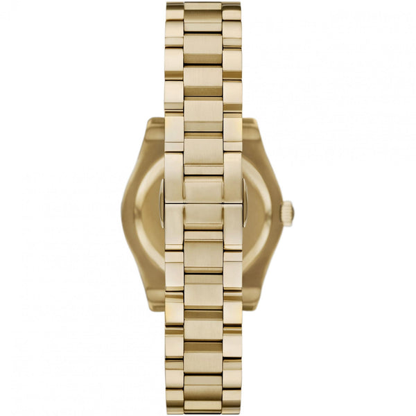 Emporio Armani Ladies Federica Mother Of Pearl Dial Gold Plated Watch