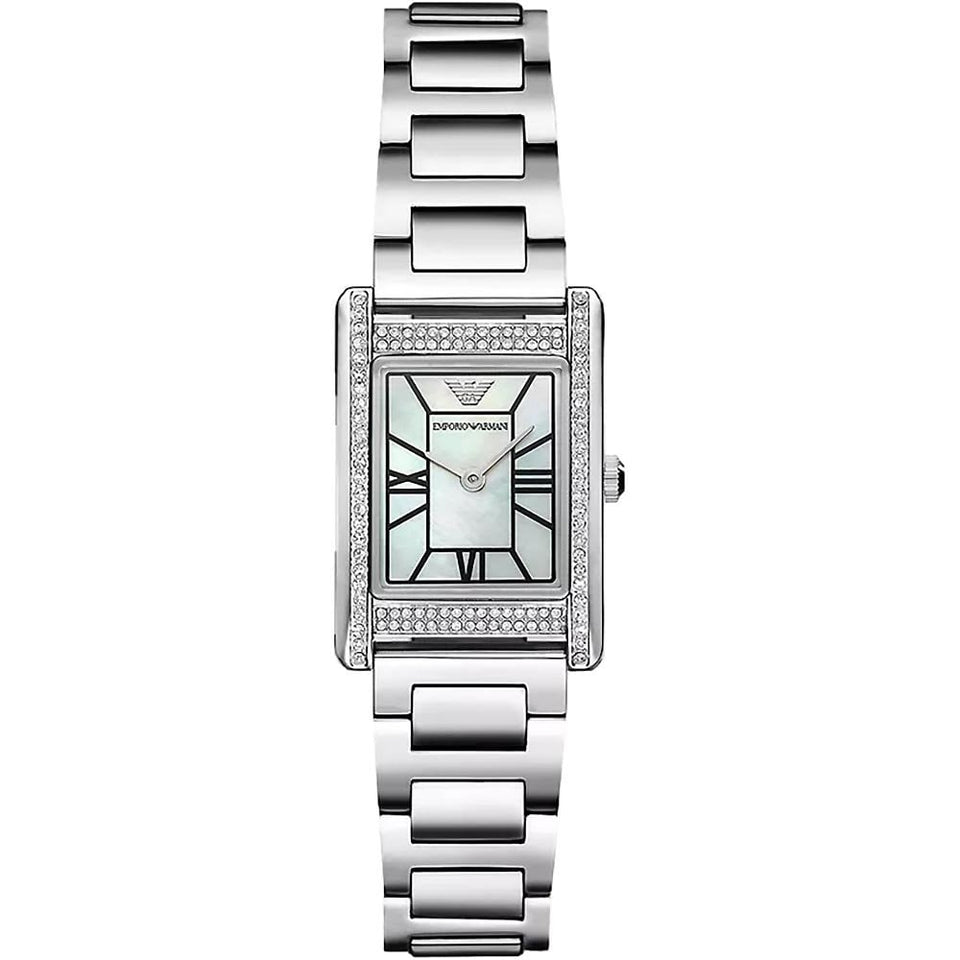 Emporio Armani Ladies Genni Mother Of Pearl Dial Bracelet Watch