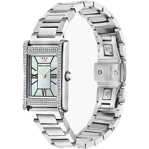 Emporio Armani Ladies Genni Mother Of Pearl Dial Bracelet Watch