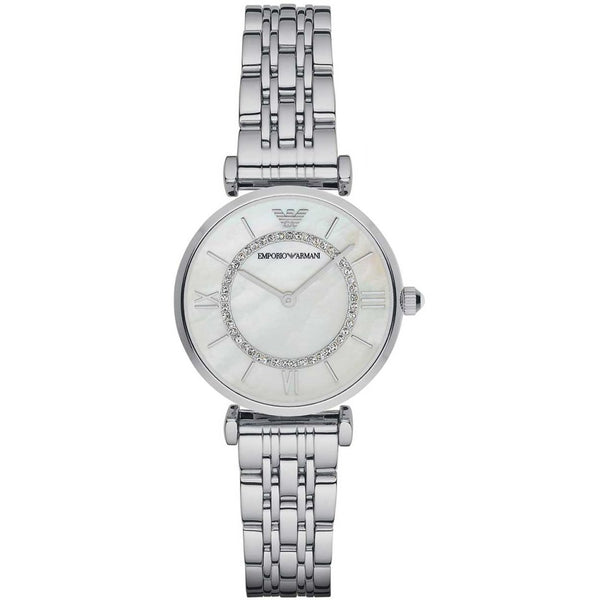 Emporio Armani Ladies Gianni T-Bar 32mm Stone Set Watch
