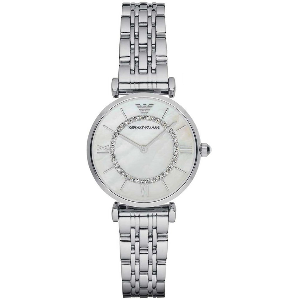 Emporio Armani Ladies Gianni T-Bar 32mm Stone Set Watch
