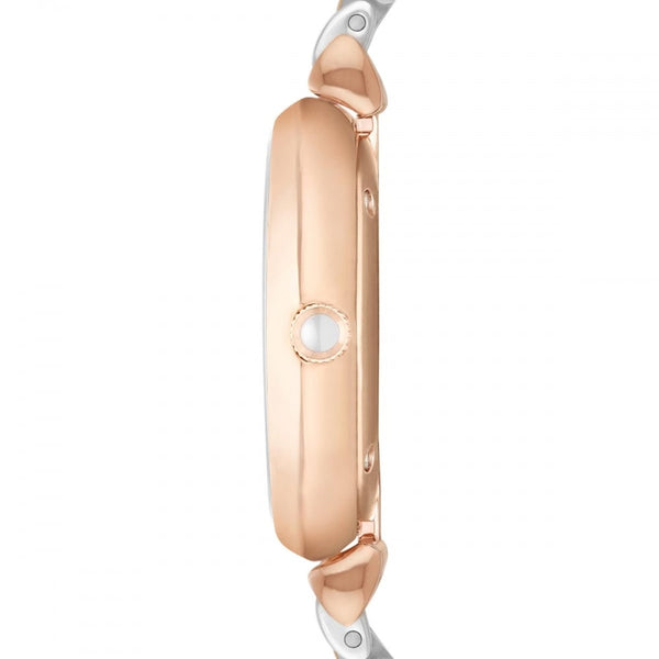 Emporio Armani Ladies Gianni T-Bar 32mm Two Tone Stone Set Watch