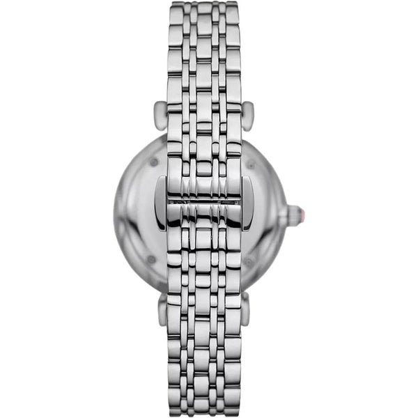 Emporio Armani Ladies Gianni T-Bar Pink Dial Bracelet Watch