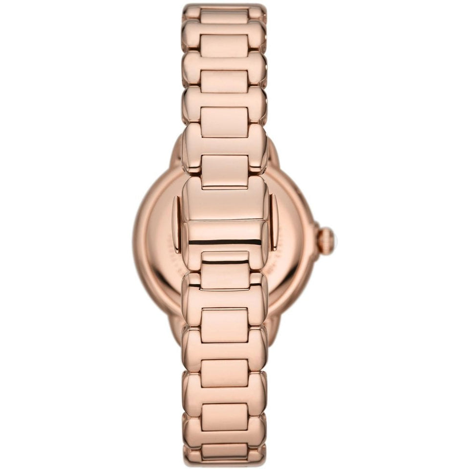 Emporio Armani Ladies Mia 32mm Three-Hand Rose Gold Plated Watch