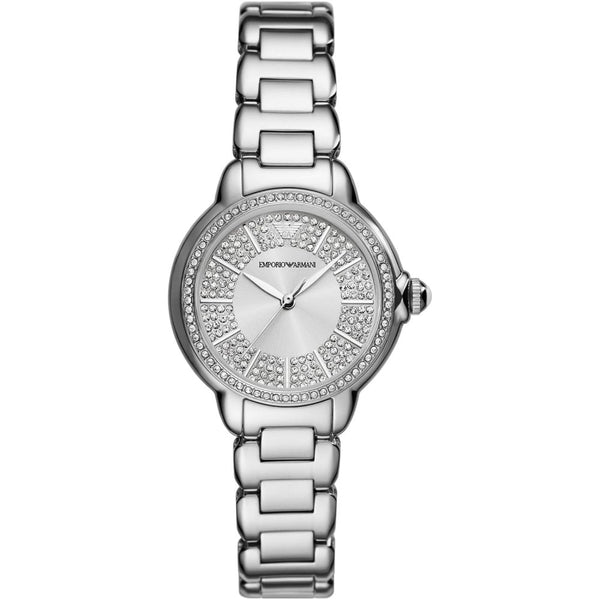 Emporio Armani Ladies Mia 32mm Three-Hand Stone Set Bracelet Watch