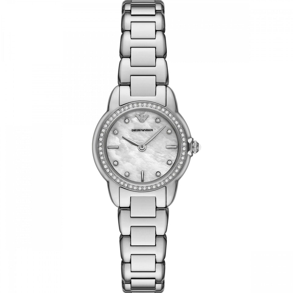Emporio Armani Ladies Mia Mother Of Pearl Dial 26mm Bracelet Watch