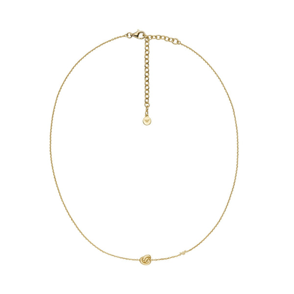 Emporio Armani Ladies Paramour Gold Tone Knot Necklace