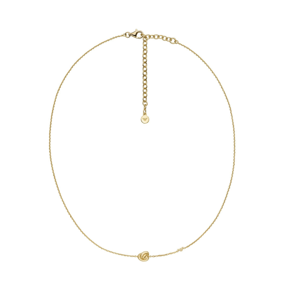 Emporio Armani Ladies Paramour Gold Tone Knot Necklace