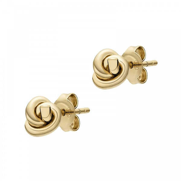 Emporio Armani Ladies Paramour Gold Tone Knot Stud Earrings