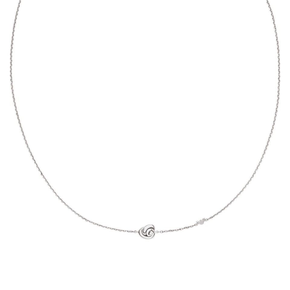 Emporio Armani Ladies Paramour Sterling Silver Knot Necklace