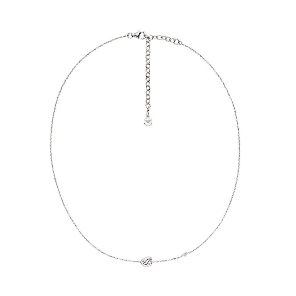 Emporio Armani Ladies Paramour Sterling Silver Knot Necklace