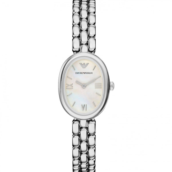 Emporio Armani Ladies Sinfonia Mother Of Pearl Oval Dial Watch