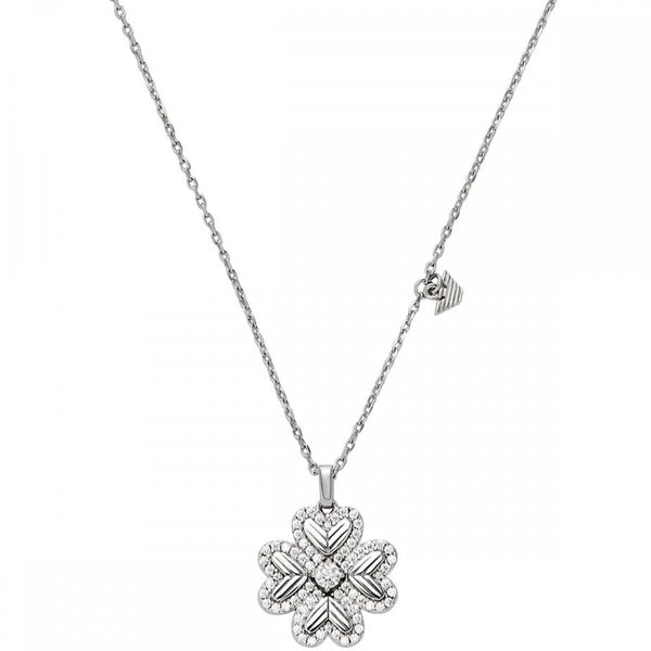 Emporio Armani Ladies Stone Set Clover Necklace